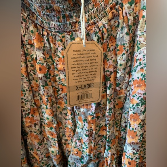 Natural Life NWT Flutter Sleeve Flowy Floral Dress XL - Picture 3 of 5